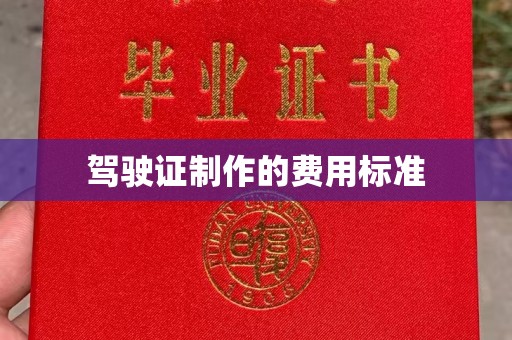 坪山新区驾驶证制作的费用标准